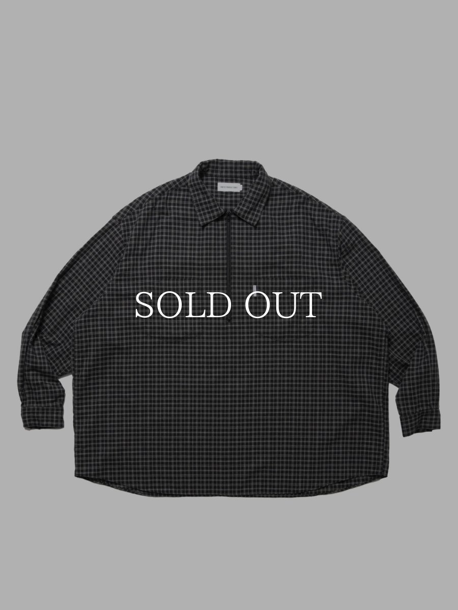 画像1: COOTIE   Amundsen Check Overized Half Zip L/S Shirts (1)