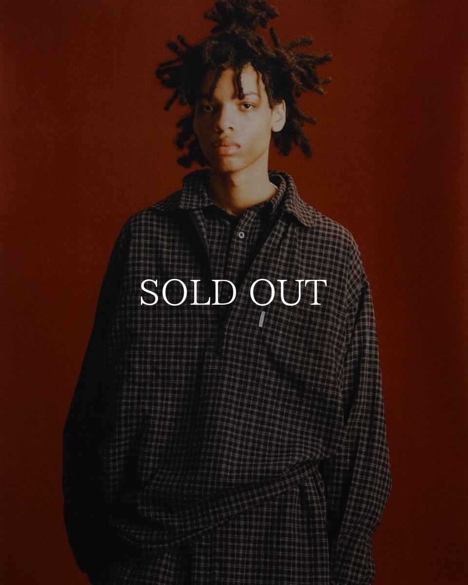 画像4: COOTIE   Amundsen Check Overized Half Zip L/S Shirts (4)