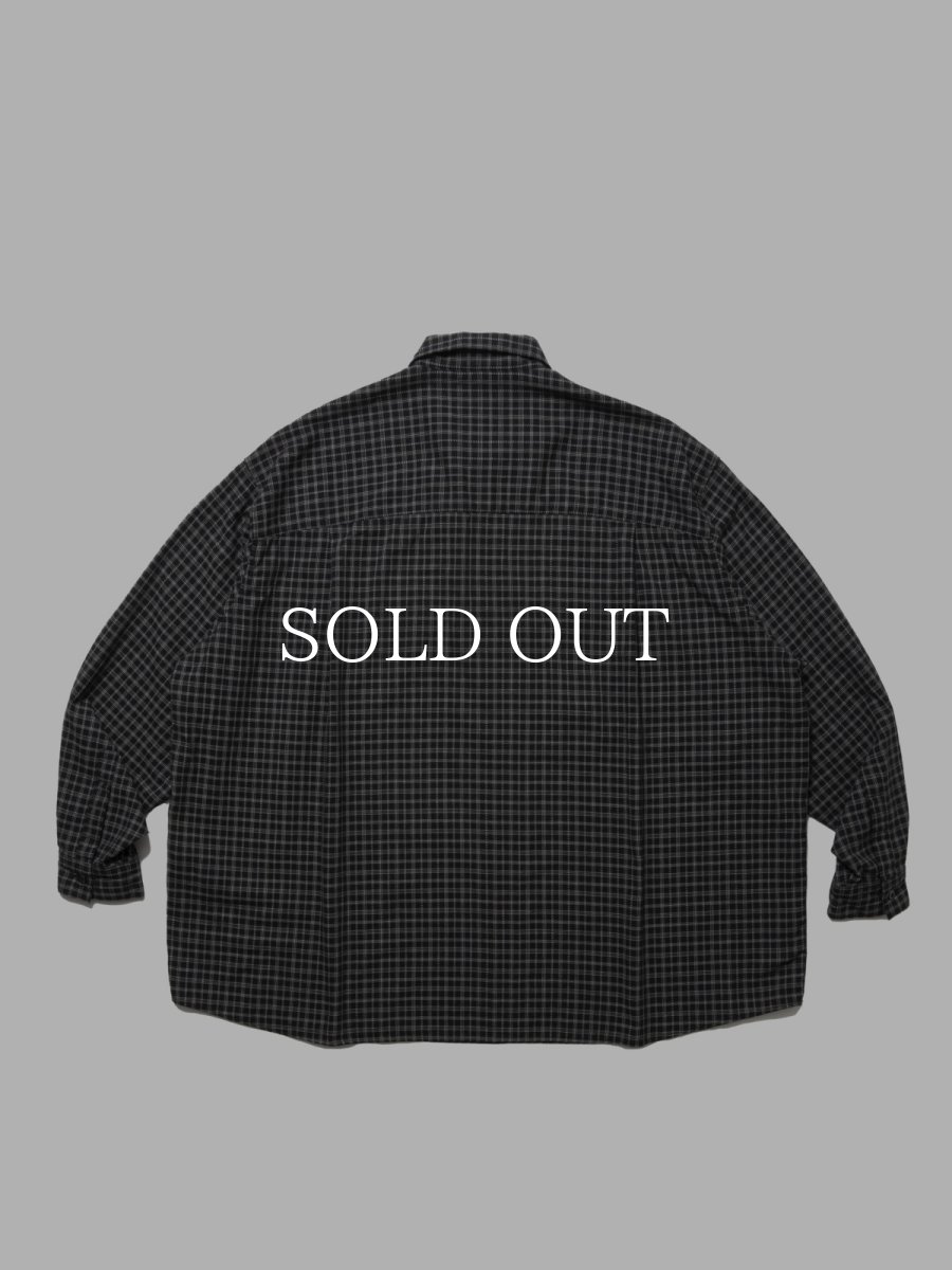 画像2: COOTIE   Amundsen Check Overized Half Zip L/S Shirts (2)