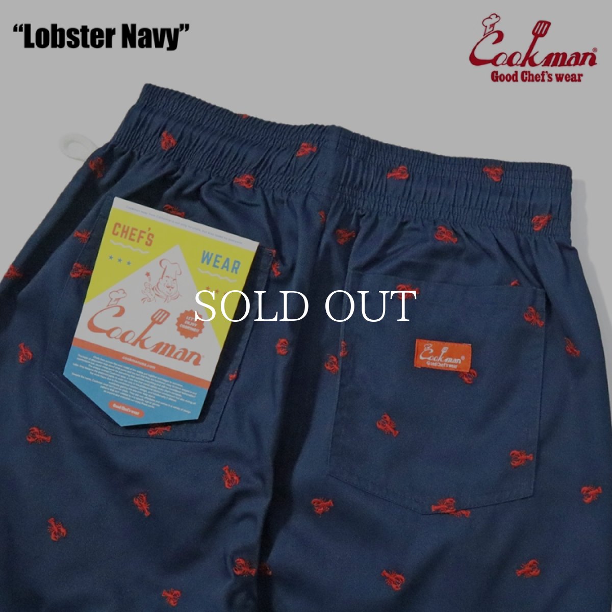 画像8: COOKMAN  シェフパンツ Chef Pants Embroidery Lobster Navy (8)