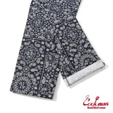 画像10: COOKMAN  シェフパンツ Chef Pants Semiwide Paisley Black (10)
