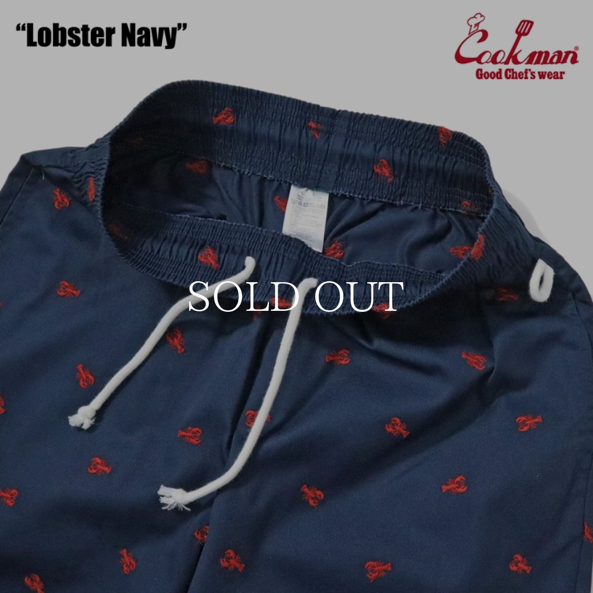 画像7: COOKMAN  シェフパンツ Chef Pants Embroidery Lobster Navy (7)