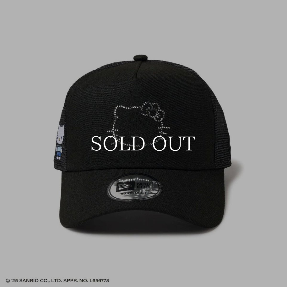 画像4: NEW ERA  9FORTY A-Frame トラッカー HELLO KITTY ラインストーン ブラック (4)
