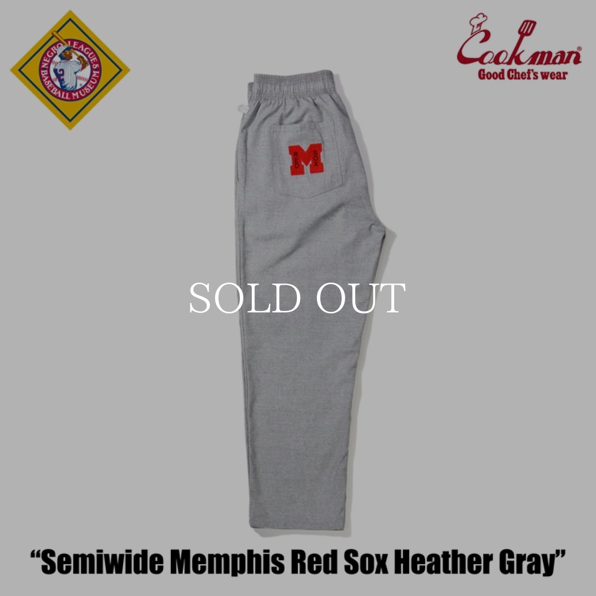画像6: COOKMAN  シェフパンツ Chef Pants Semiwide Memphis Red Sox Heather Gray (6)