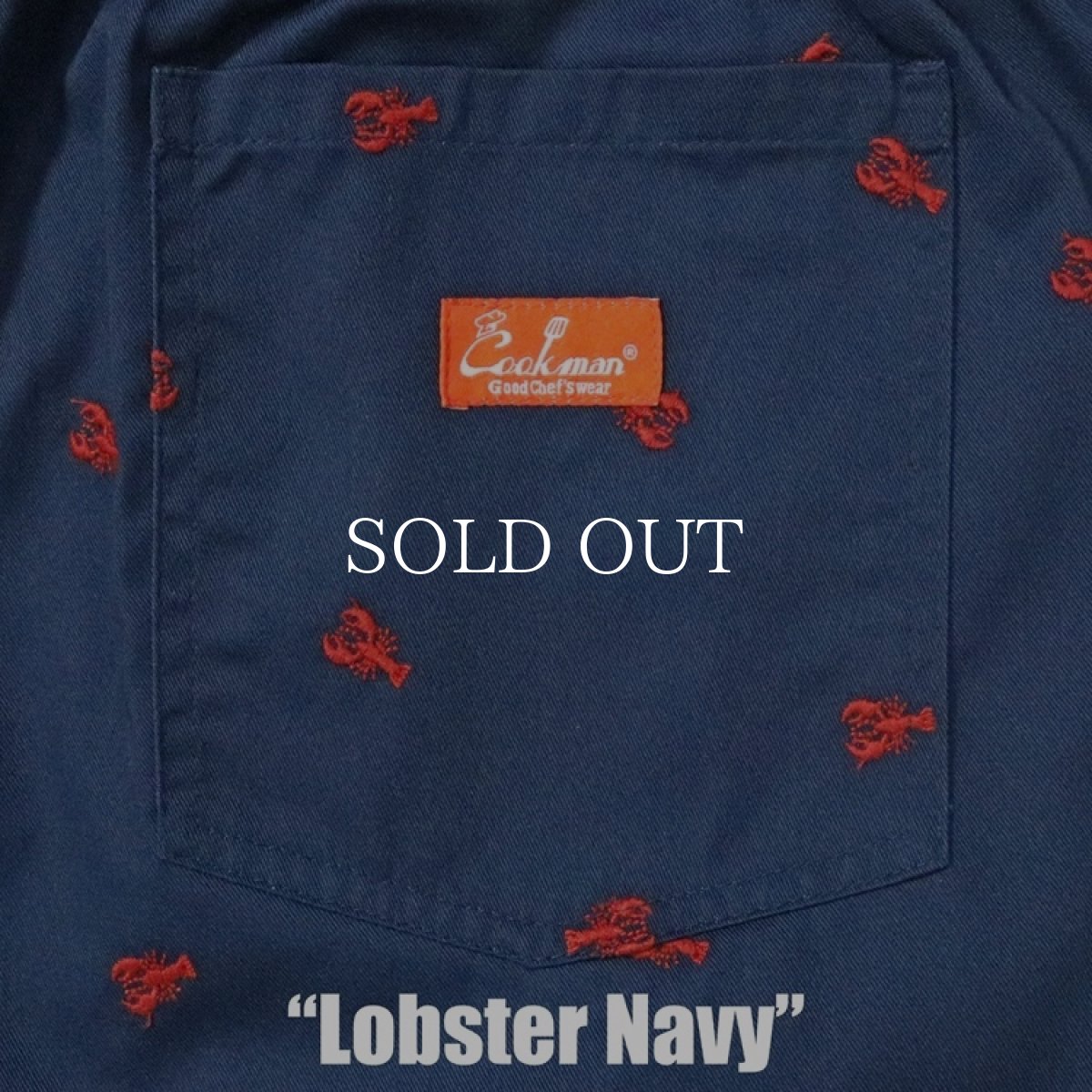 画像10: COOKMAN  シェフパンツ Chef Pants Embroidery Lobster Navy (10)