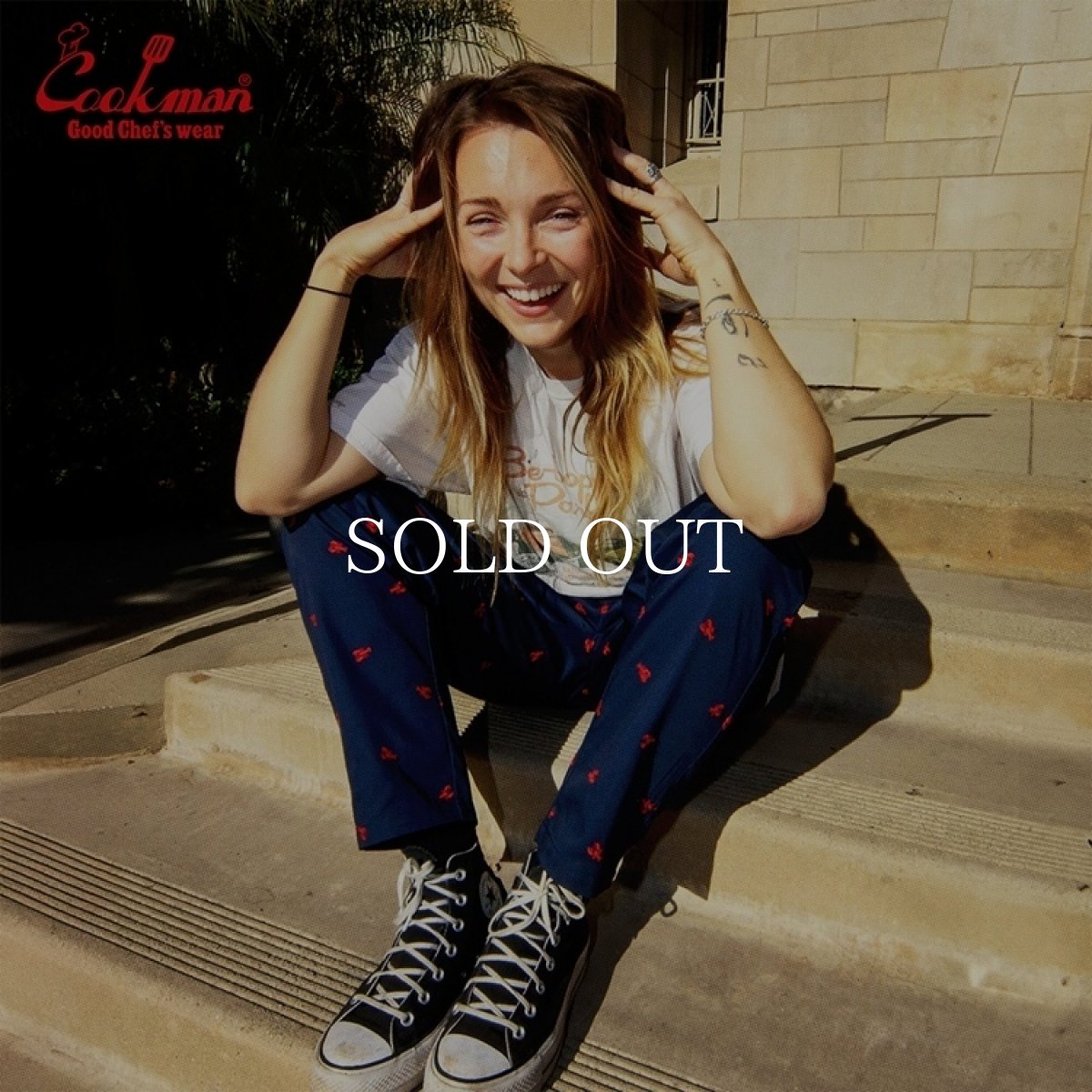 画像21: COOKMAN  シェフパンツ Chef Pants Embroidery Lobster Navy (21)