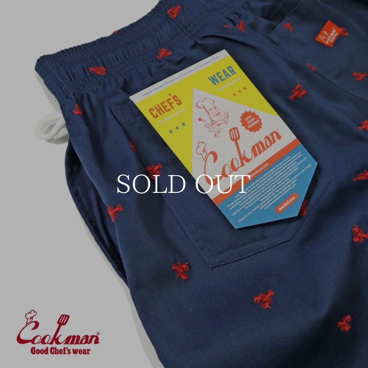 画像9: COOKMAN  シェフパンツ Chef Pants Embroidery Lobster Navy (9)