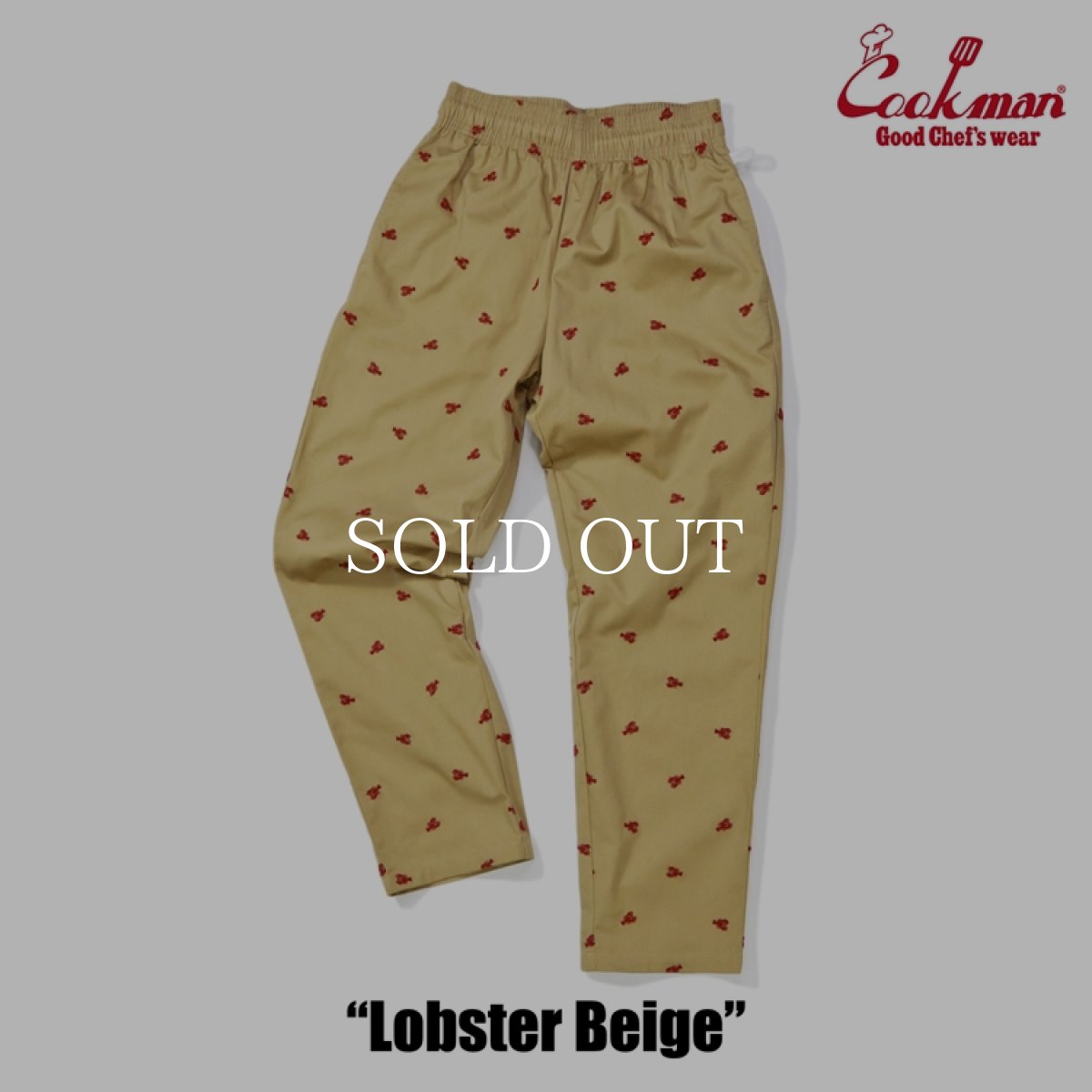 画像4: COOKMAN  シェフパンツ Chef Pants Embroidery Lobster Beige (4)