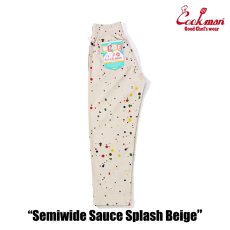 画像6: COOKMAN  シェフパンツ Chef Pants Semiwide Sauce Splash Beige (6)