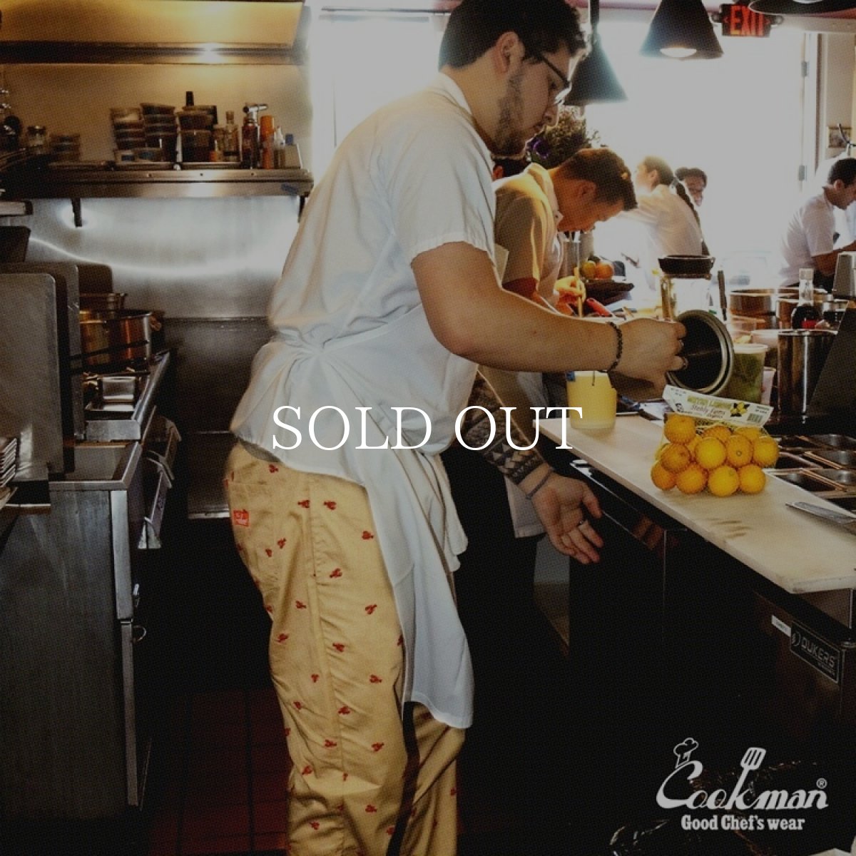 画像14: COOKMAN  シェフパンツ Chef Pants Embroidery Lobster Beige (14)