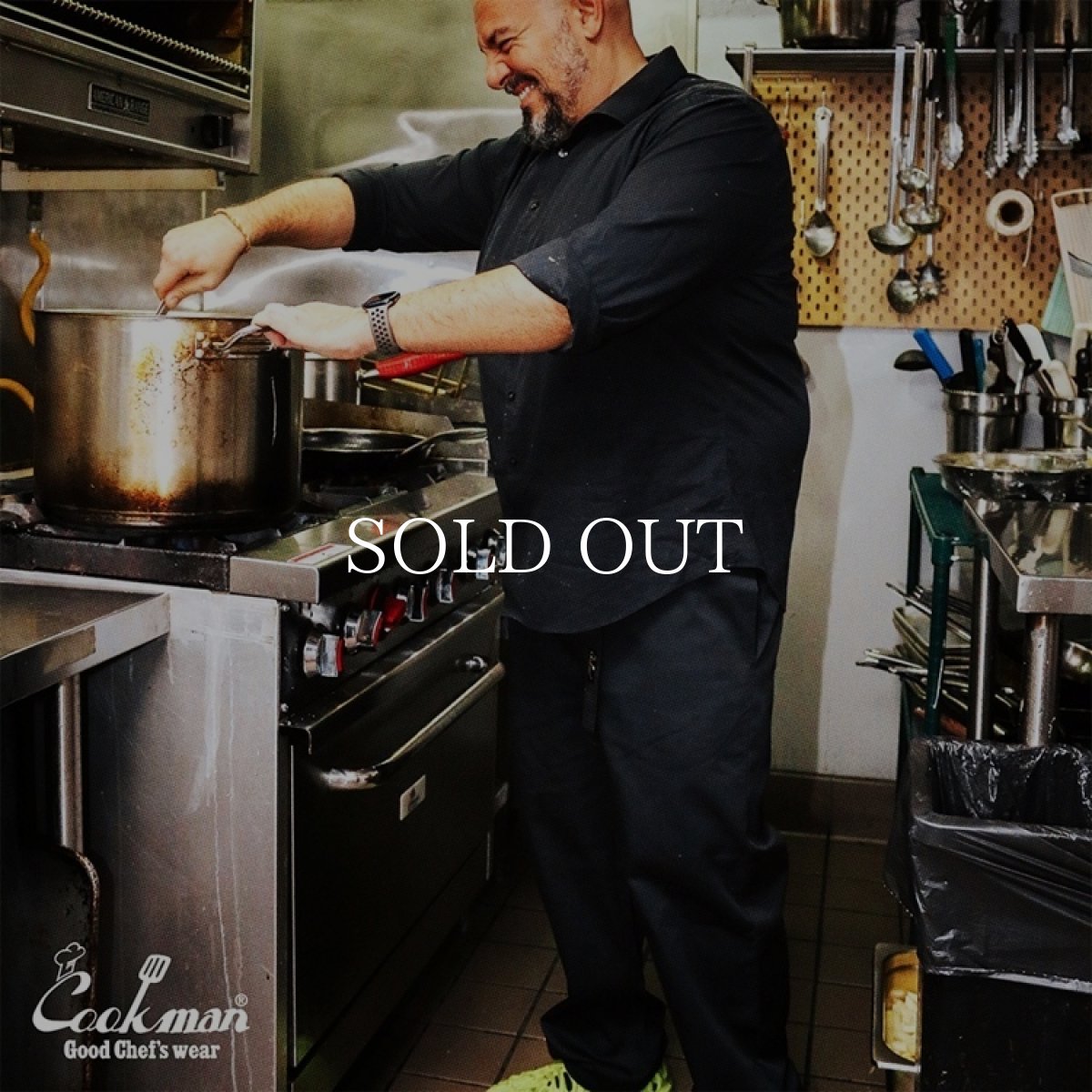 画像19: COOKMAN  シェフパンツ Chef Pants Semiwide Black Belt Black (19)