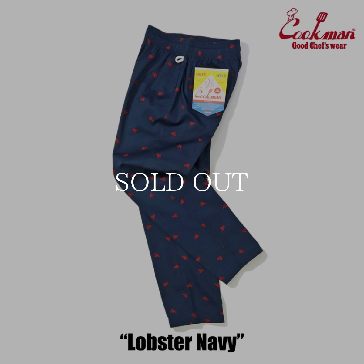 画像5: COOKMAN  シェフパンツ Chef Pants Embroidery Lobster Navy (5)
