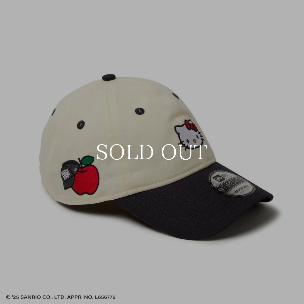 画像1: NEW ERA  9TWENTY HELLO KITTY ハローキティ クローム ネイビーバイザー (1)