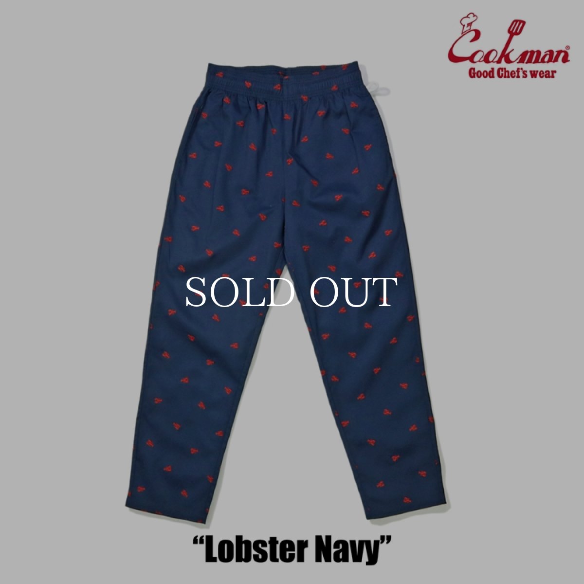 画像2: COOKMAN  シェフパンツ Chef Pants Embroidery Lobster Navy (2)