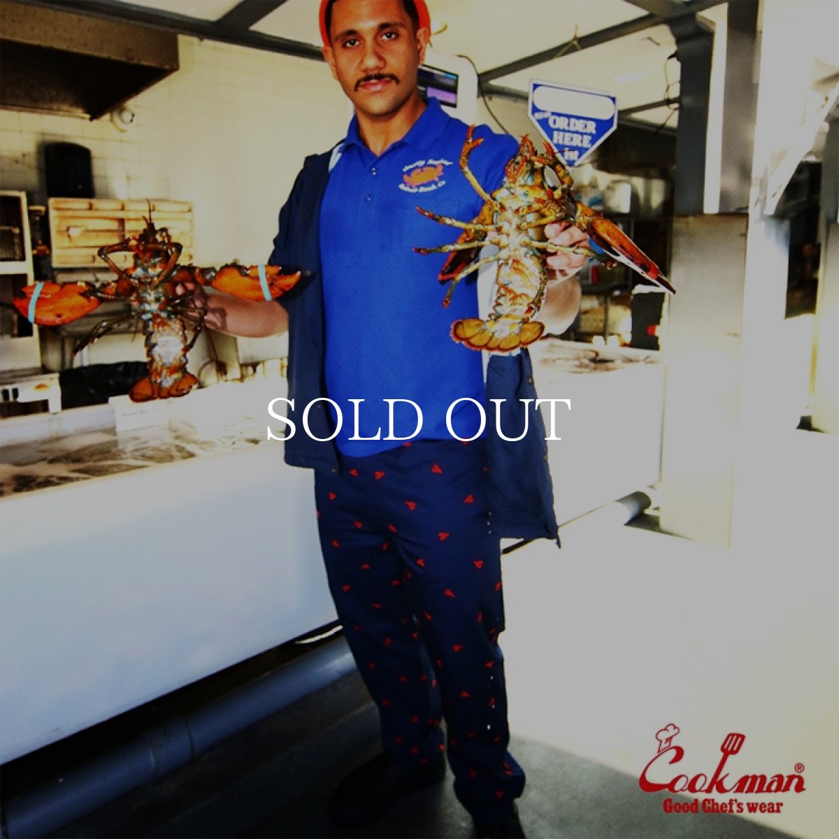 画像12: COOKMAN  シェフパンツ Chef Pants Embroidery Lobster Navy (12)