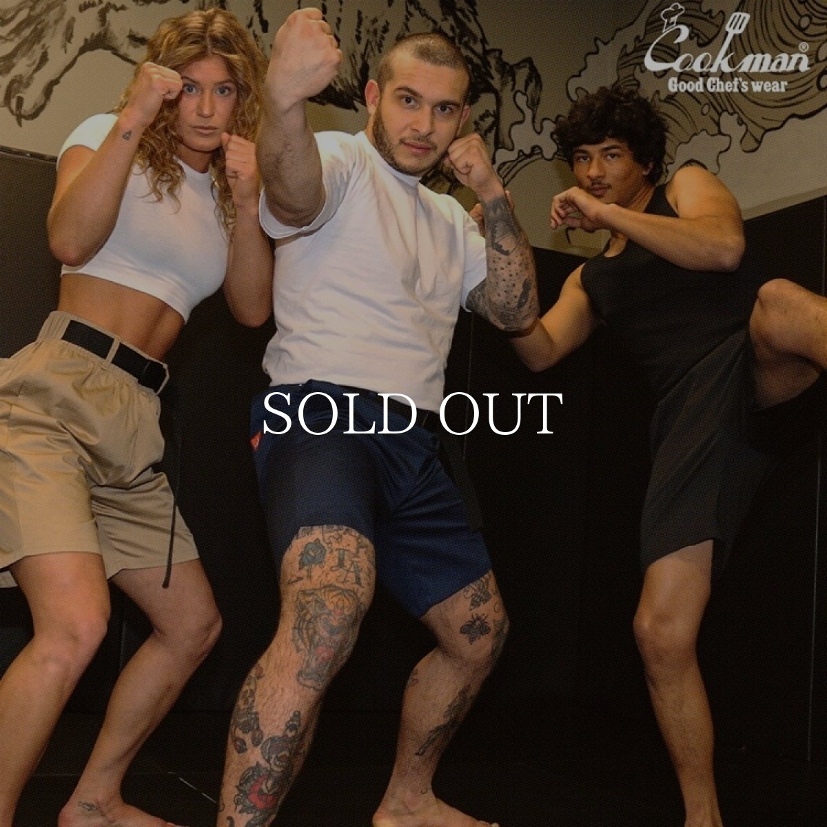 画像11: COOKMAN  シェフパンツ Chef Pants Short Black Belt Peanuts (11)