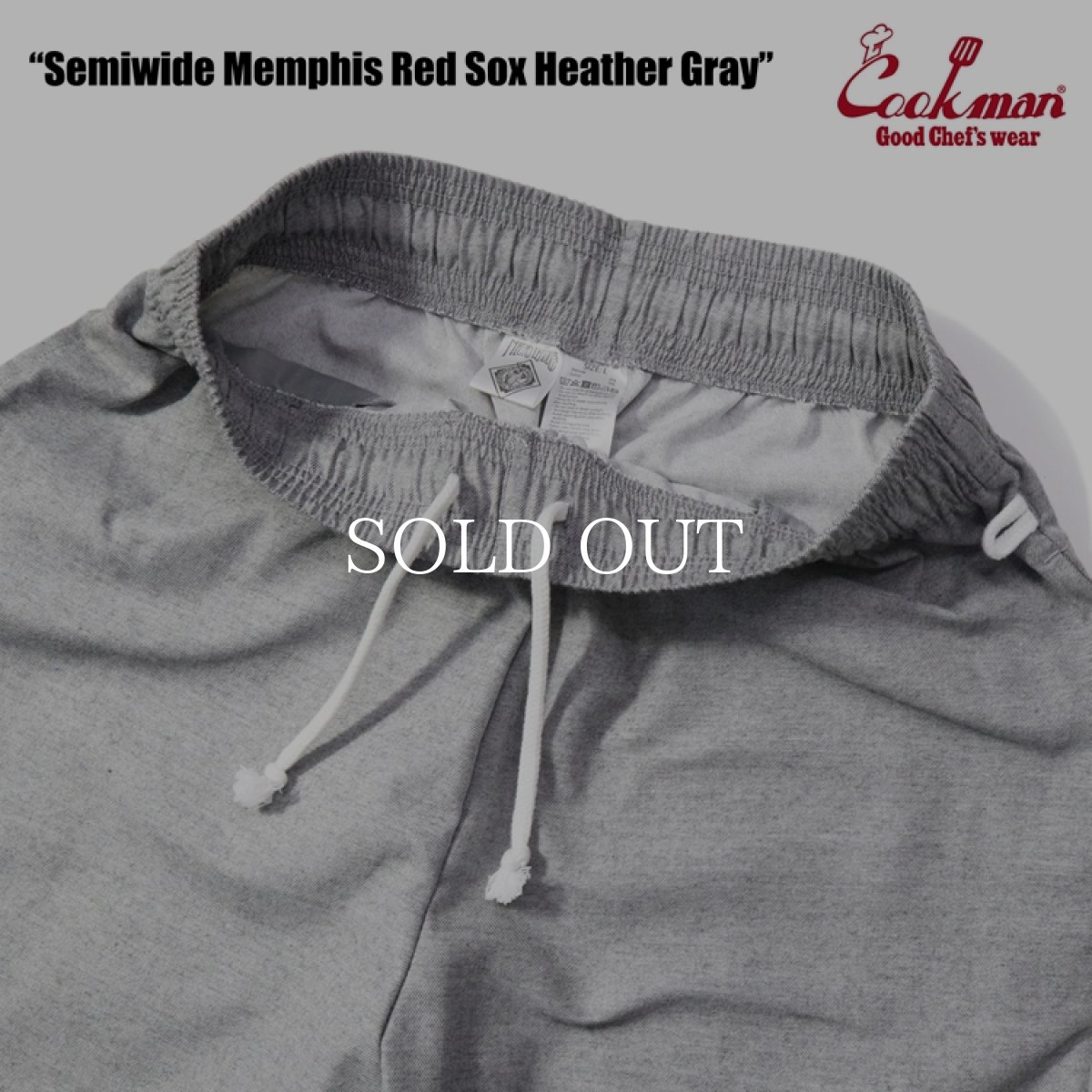 画像7: COOKMAN  シェフパンツ Chef Pants Semiwide Memphis Red Sox Heather Gray (7)
