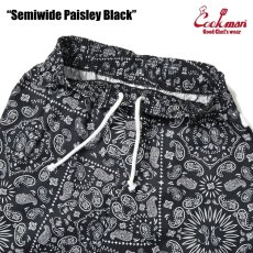 画像7: COOKMAN  シェフパンツ Chef Pants Semiwide Paisley Black (7)