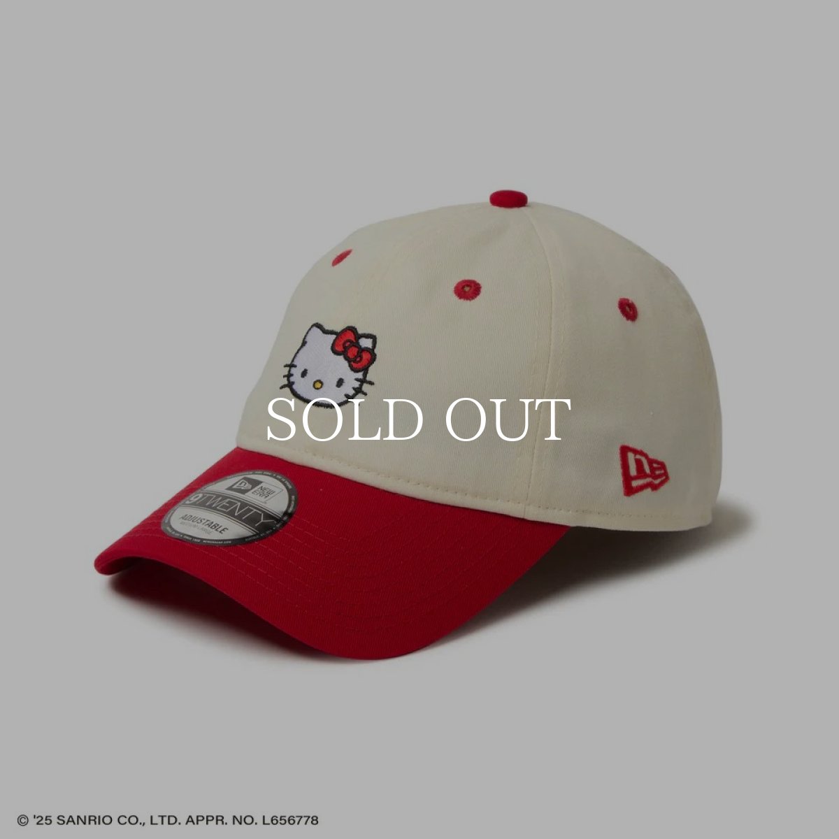 画像2: NEW ERA  9TWENTY HELLO KITTY ハローキティ クローム レッドバイザー (2)