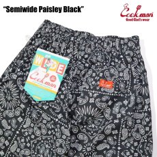 画像8: COOKMAN  シェフパンツ Chef Pants Semiwide Paisley Black (8)