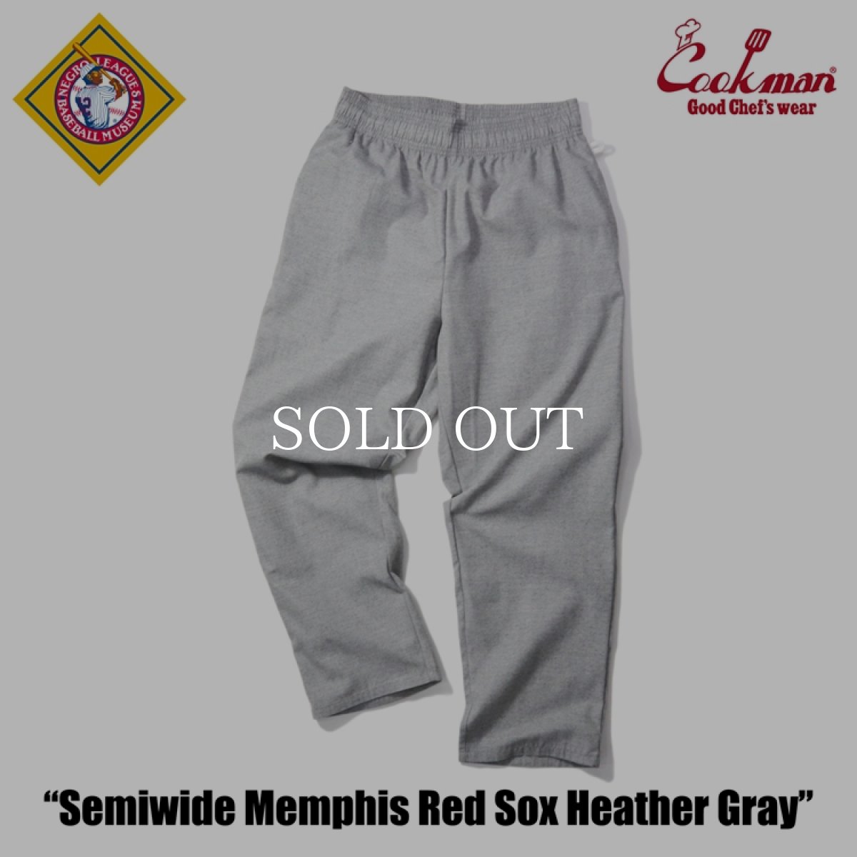 画像4: COOKMAN  シェフパンツ Chef Pants Semiwide Memphis Red Sox Heather Gray (4)
