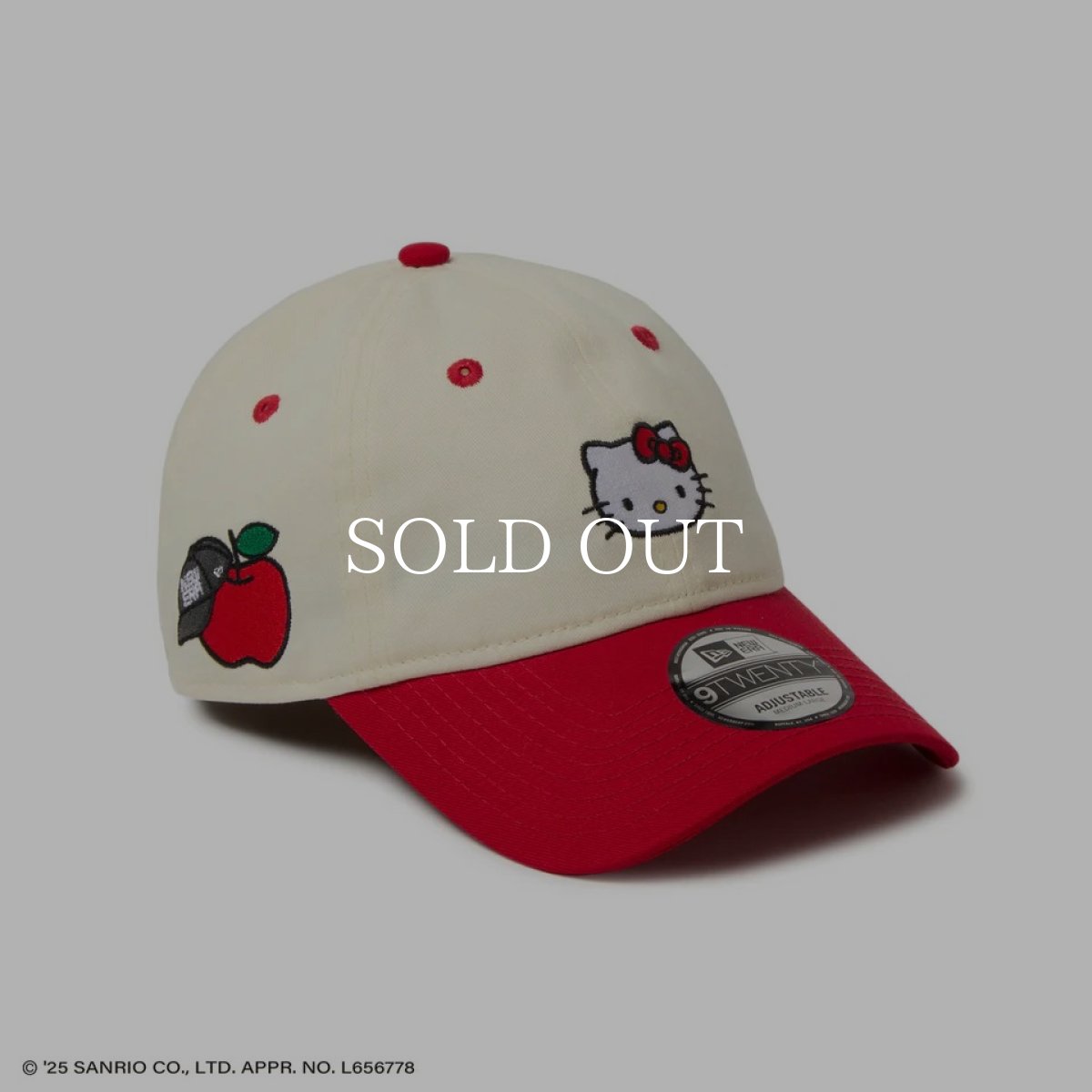 画像1: NEW ERA  9TWENTY HELLO KITTY ハローキティ クローム レッドバイザー (1)
