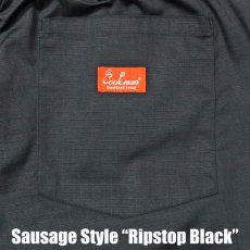 画像9: COOKMAN  シェフパンツ Chef Pants Sausage Style Ripstop Black (9)
