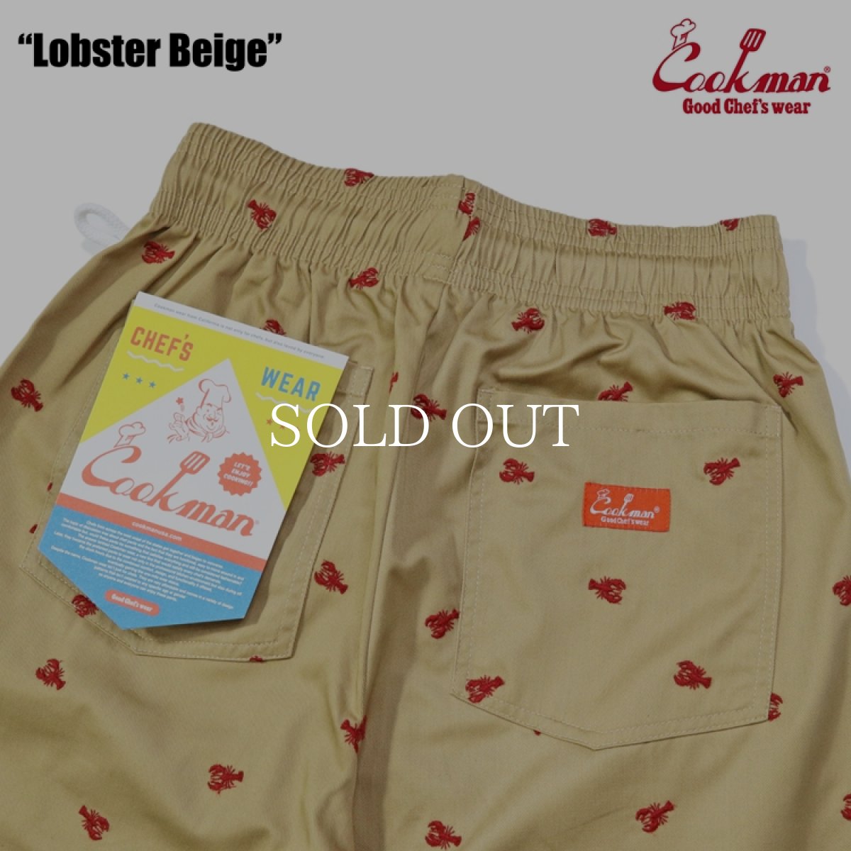 画像8: COOKMAN  シェフパンツ Chef Pants Embroidery Lobster Beige (8)