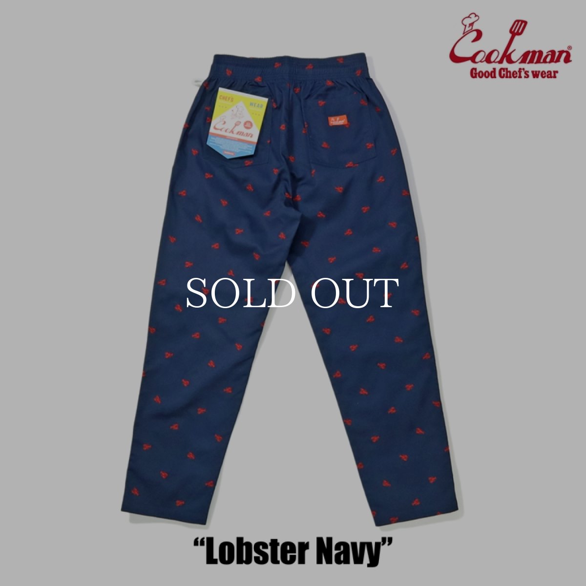 画像3: COOKMAN  シェフパンツ Chef Pants Embroidery Lobster Navy (3)