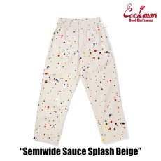 画像2: COOKMAN  シェフパンツ Chef Pants Semiwide Sauce Splash Beige (2)