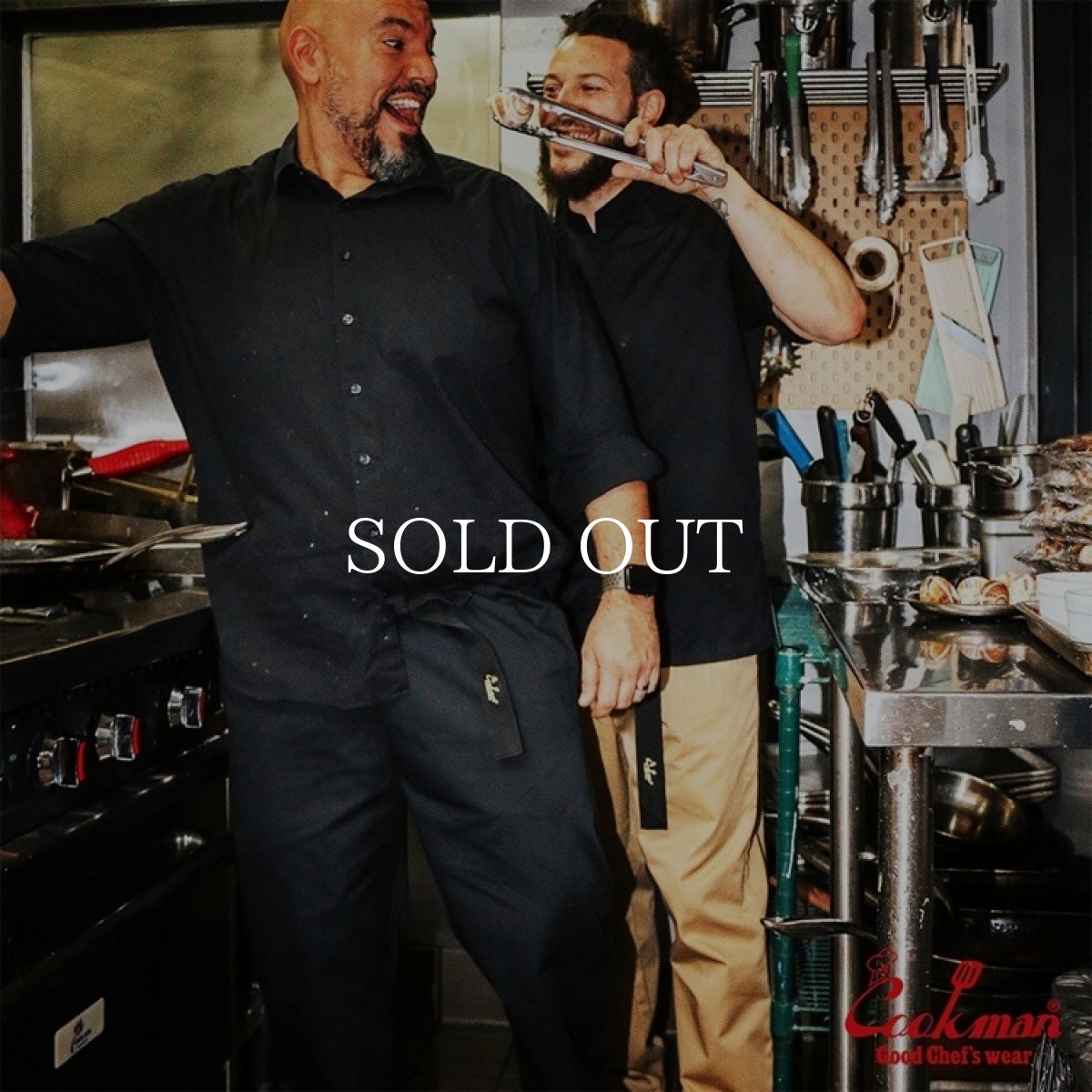 画像13: COOKMAN  シェフパンツ Chef Pants Semiwide Black Belt Black (13)