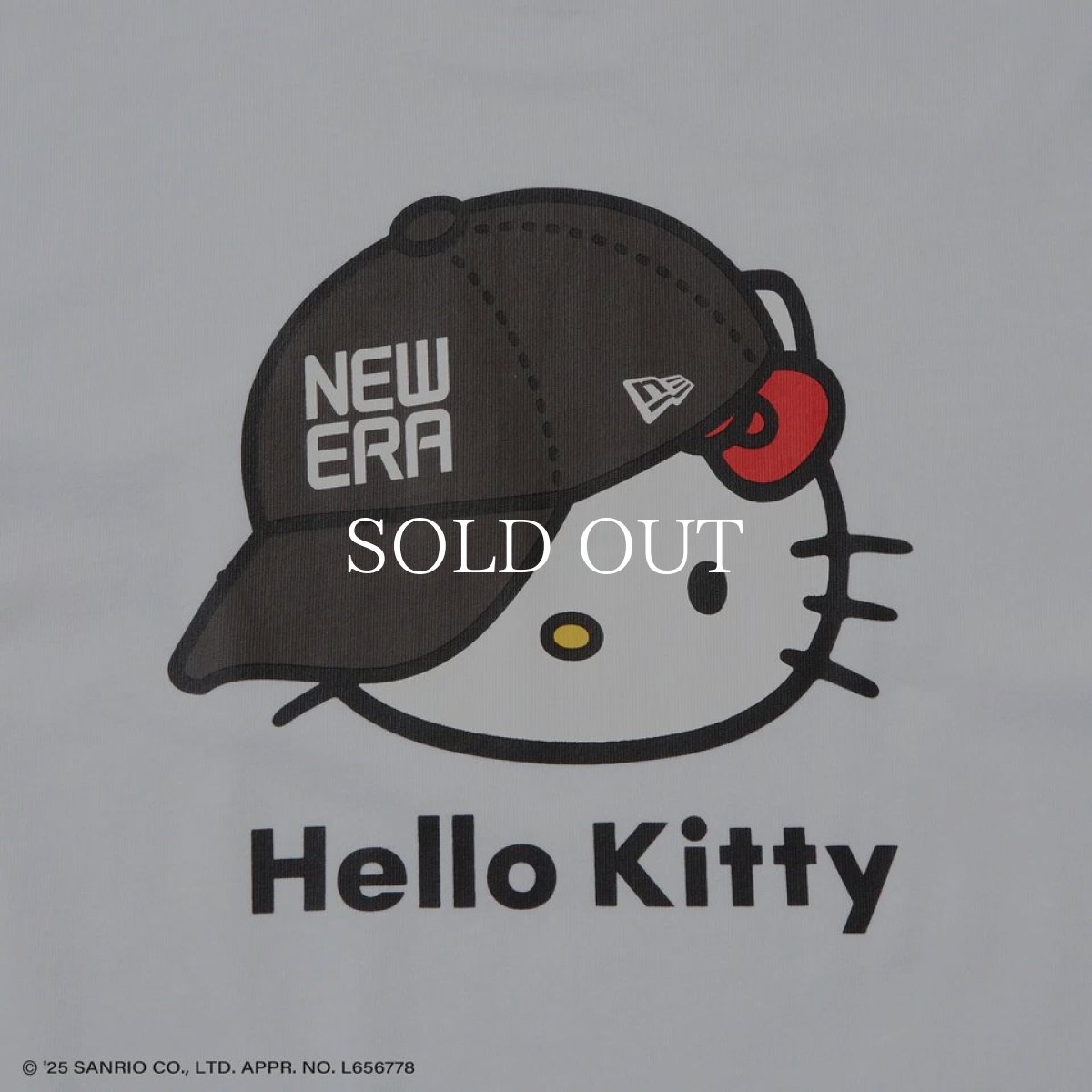 画像2: NEW ERA  半袖 オーバーサイズド コットン Tシャツ HELLO KITTY キャップ ホワイト (2)