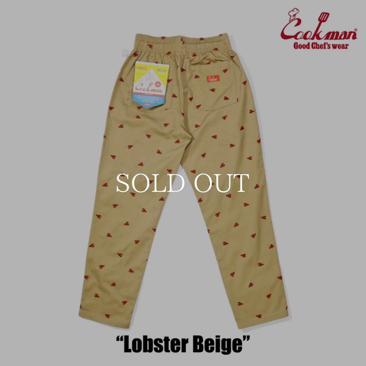 画像3: COOKMAN  シェフパンツ Chef Pants Embroidery Lobster Beige (3)
