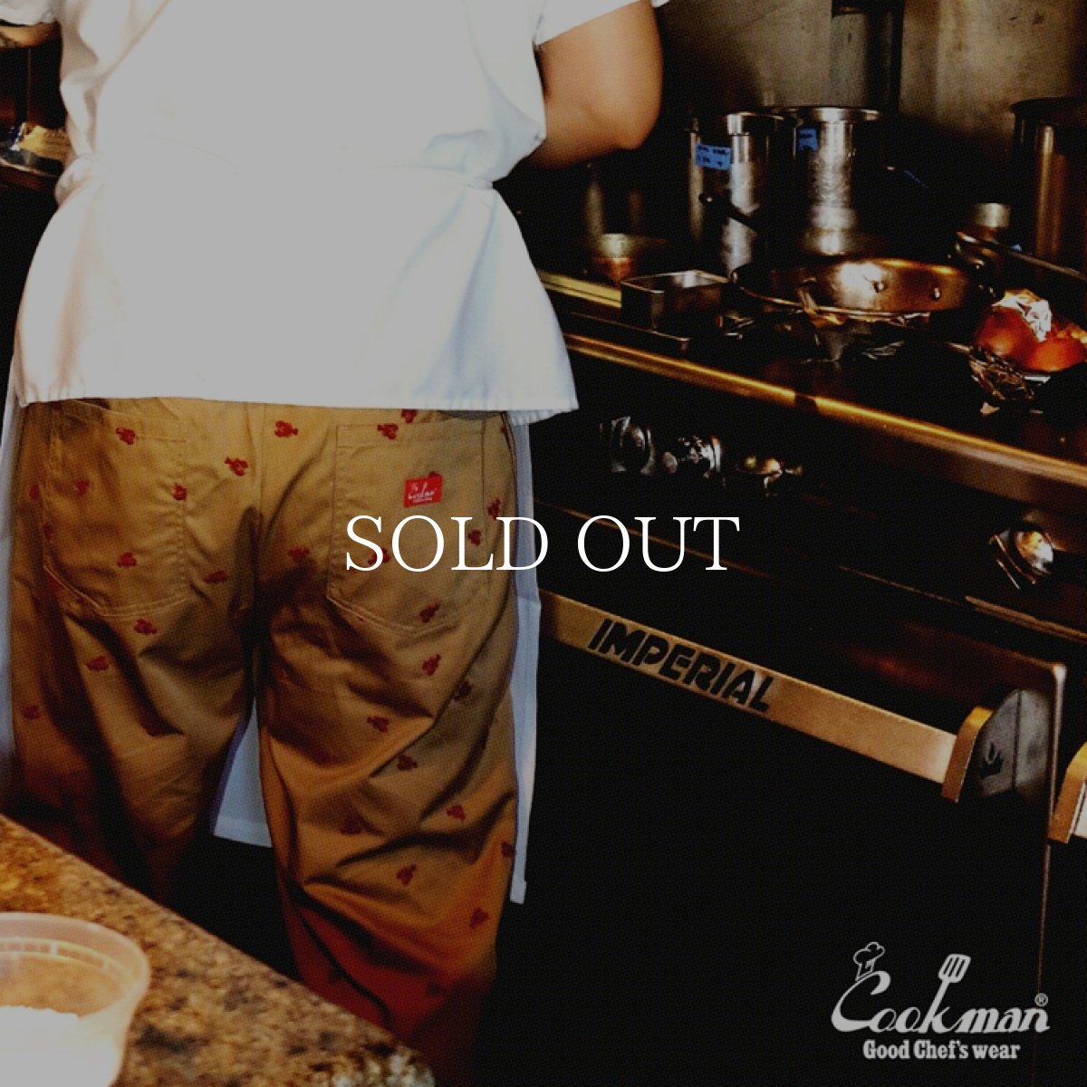 画像16: COOKMAN  シェフパンツ Chef Pants Embroidery Lobster Beige (16)