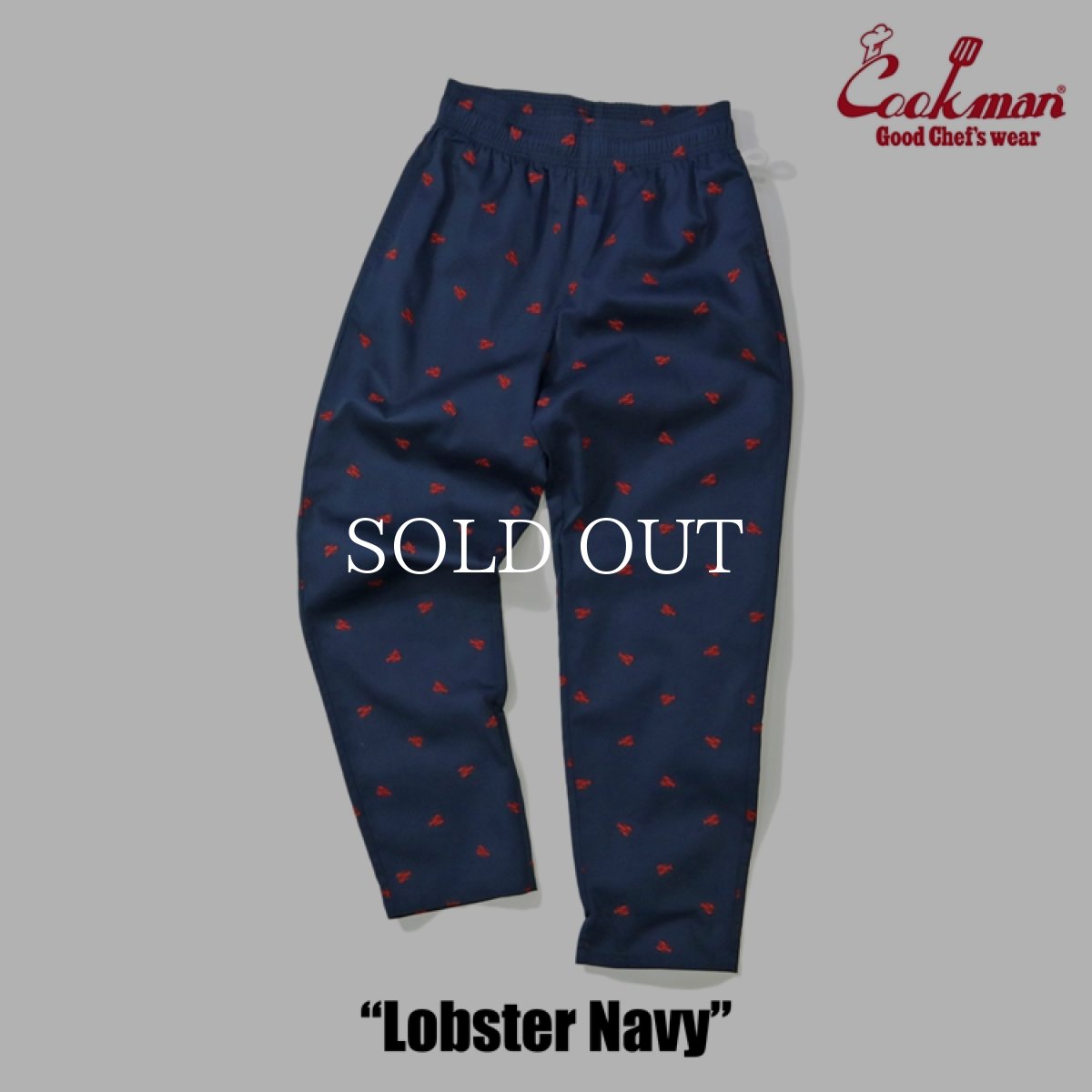 画像4: COOKMAN  シェフパンツ Chef Pants Embroidery Lobster Navy (4)