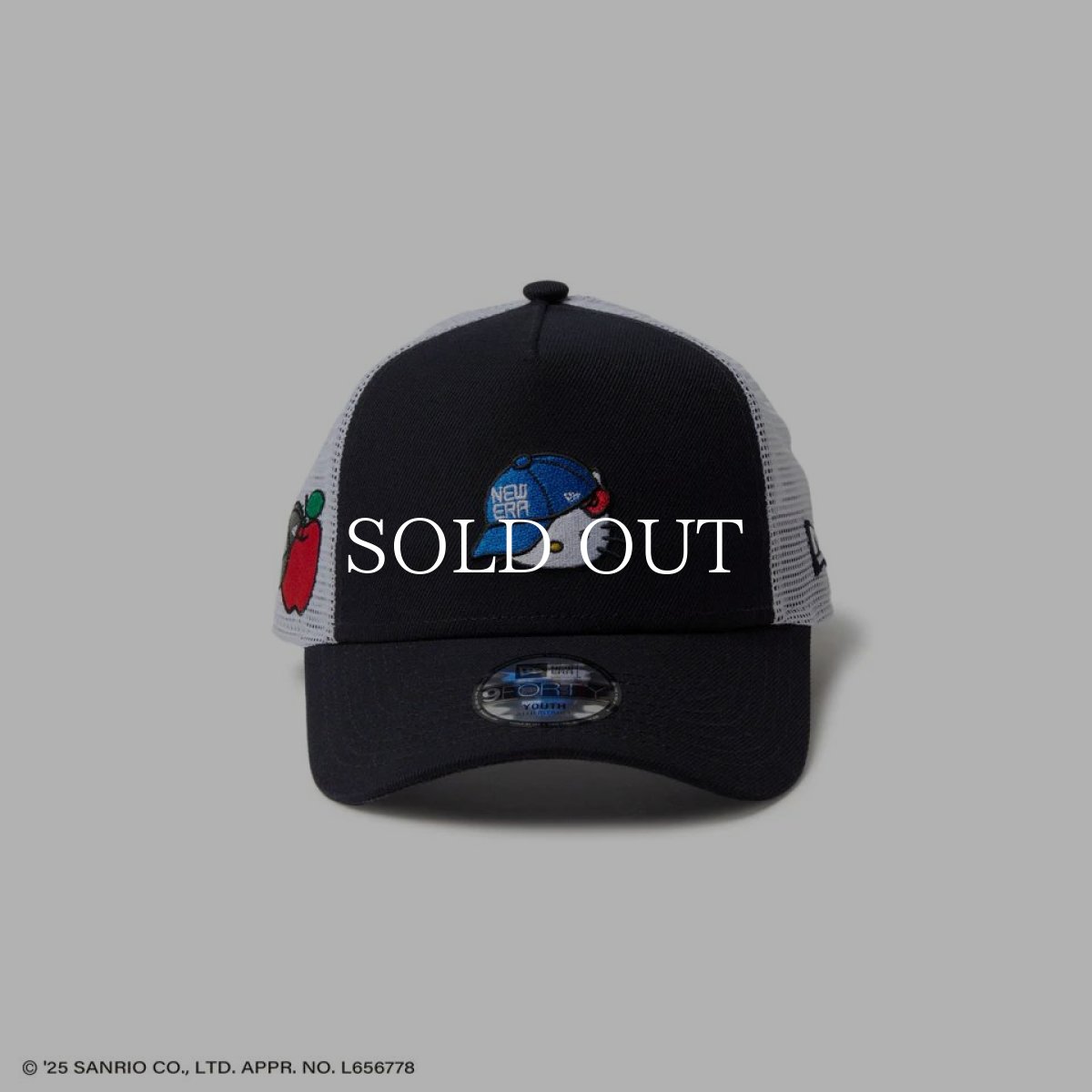 画像2: NEW ERA  Youth 9FORTY A-Frame トラッカー HELLO KITTY キャップ ネイビー (2)