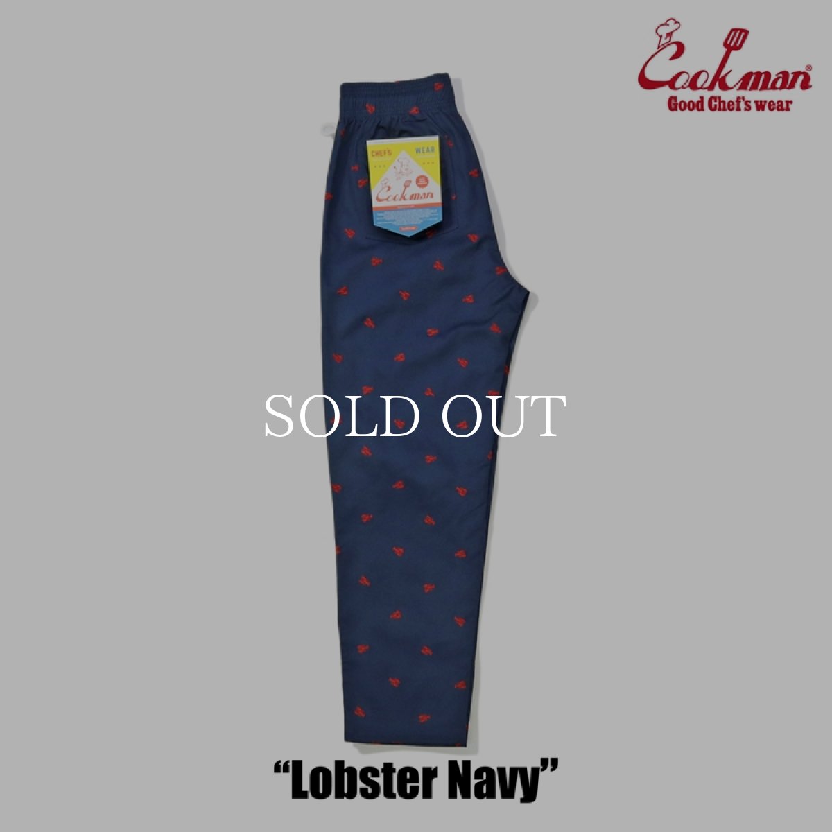 画像6: COOKMAN  シェフパンツ Chef Pants Embroidery Lobster Navy (6)