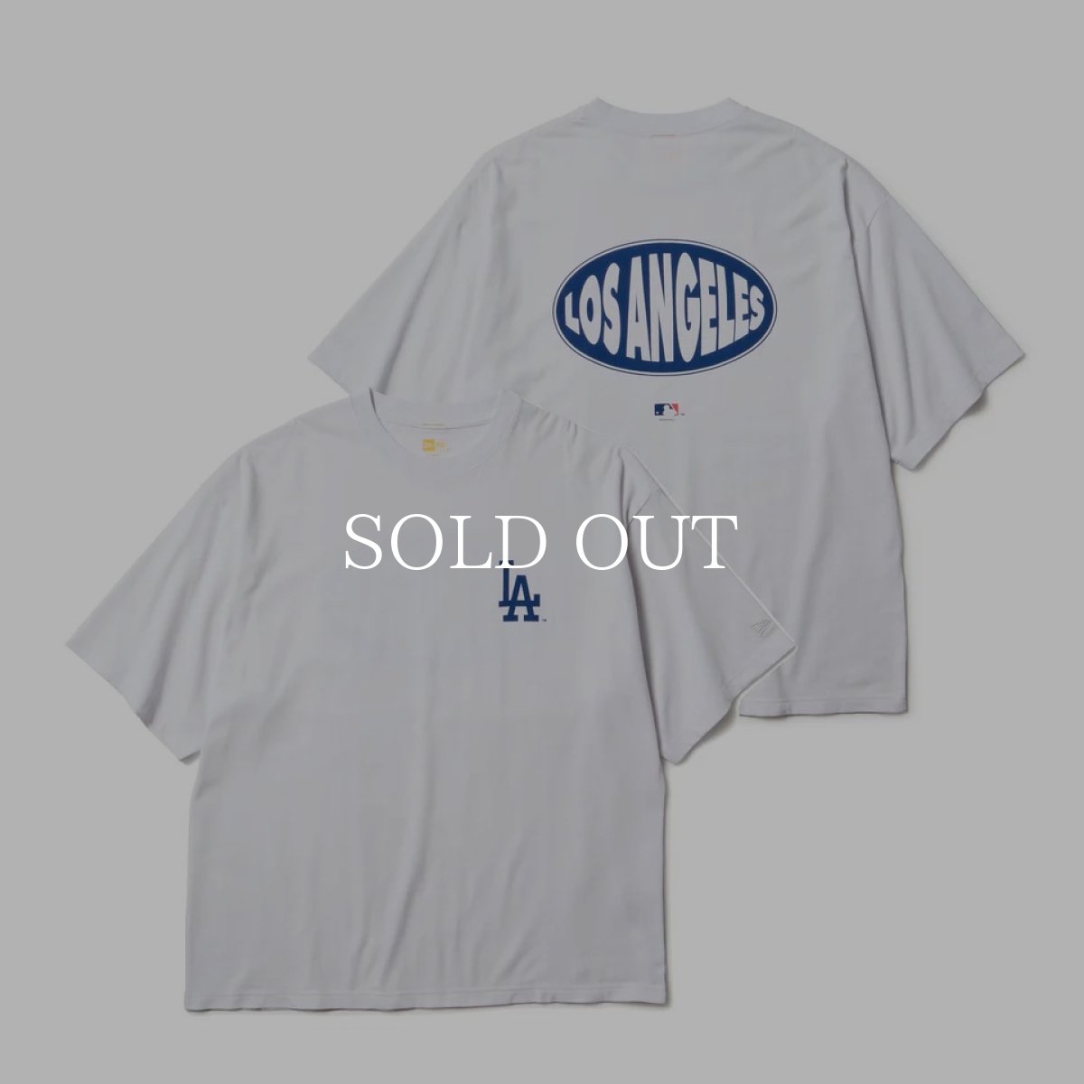 画像1: NEW ERA  半袖 オーバーサイズド コットン Tシャツ Powered by GORO NAKATSUGAWA（min-nano）ロサンゼルス・ドジャース ホワイト (1)