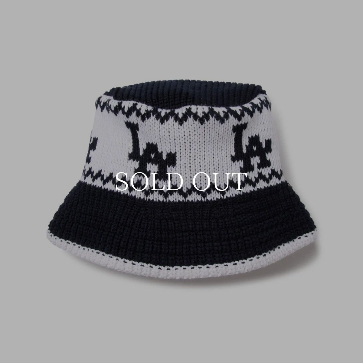 画像1: NEW ERA  ニットバケット Powered by GORO NAKATSUGAWA（min-nano）ロサンゼルス・ドジャース ネイビー/ホワイト (1)
