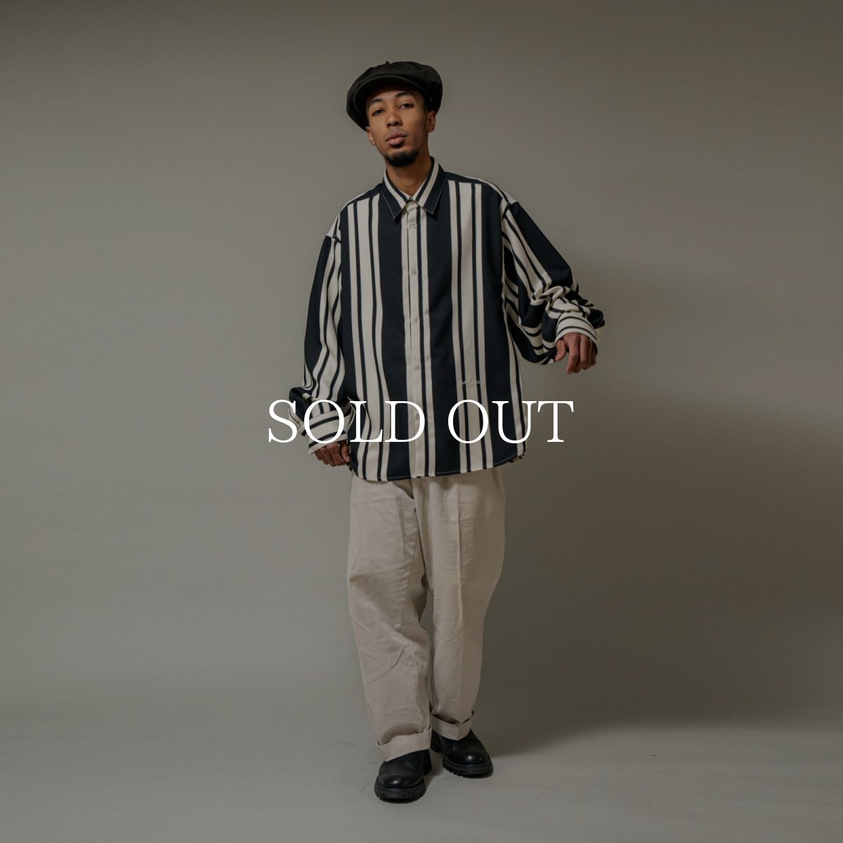 画像14: APPLEBUM  Wooly Twill Stripe Oversize L/S Shirt (14)