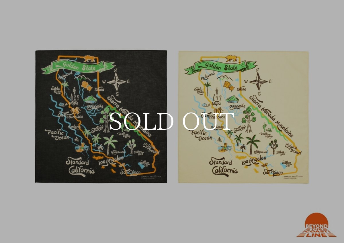 画像1: STANDARD CALIFORNIA  SD Cal Map Bandana (1)