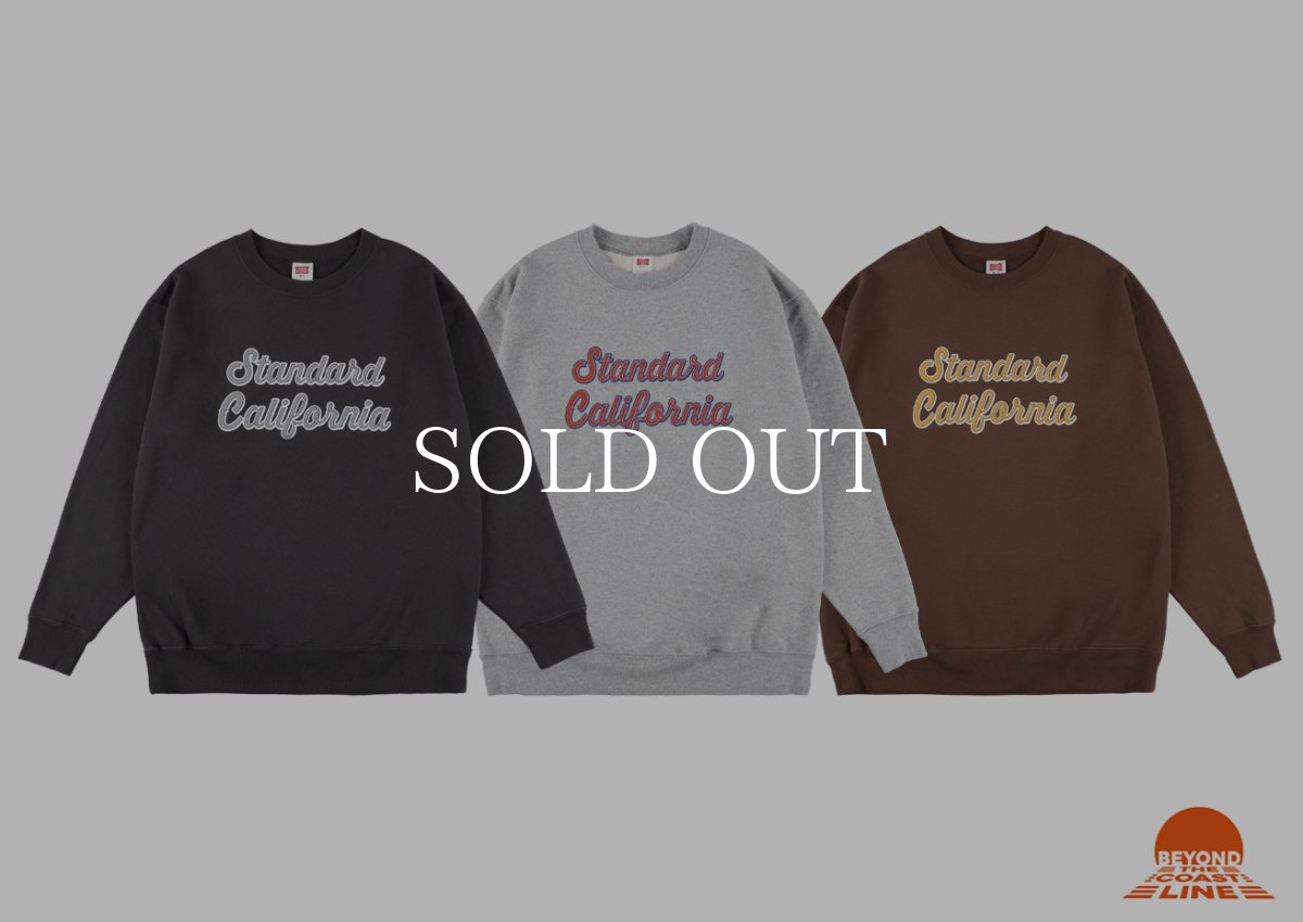 画像1: STANDARD CALIFORNIA  SD US Cotton Script Logo Crew Sweat (1)