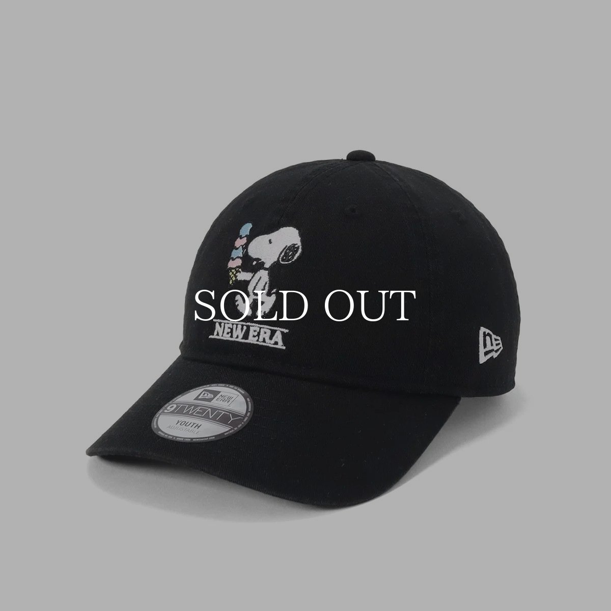 画像1: NEW ERA  Youth 9TWENTY PEANUTS アイスクリーム ブラック (1)