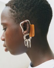 画像4: hobo  CARABINER KEY RING MATTE BRASS with SHRINK COW LEATHER (4)