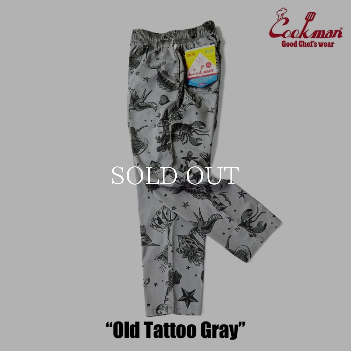 画像11: COOKMAN  シェフパンツ Chef Pants Old Tattoo Gray (11)
