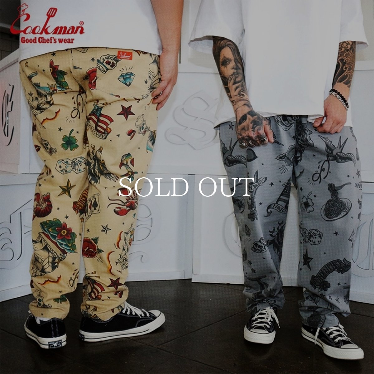 画像19: COOKMAN  シェフパンツ Chef Pants Old Tattoo Gray (19)