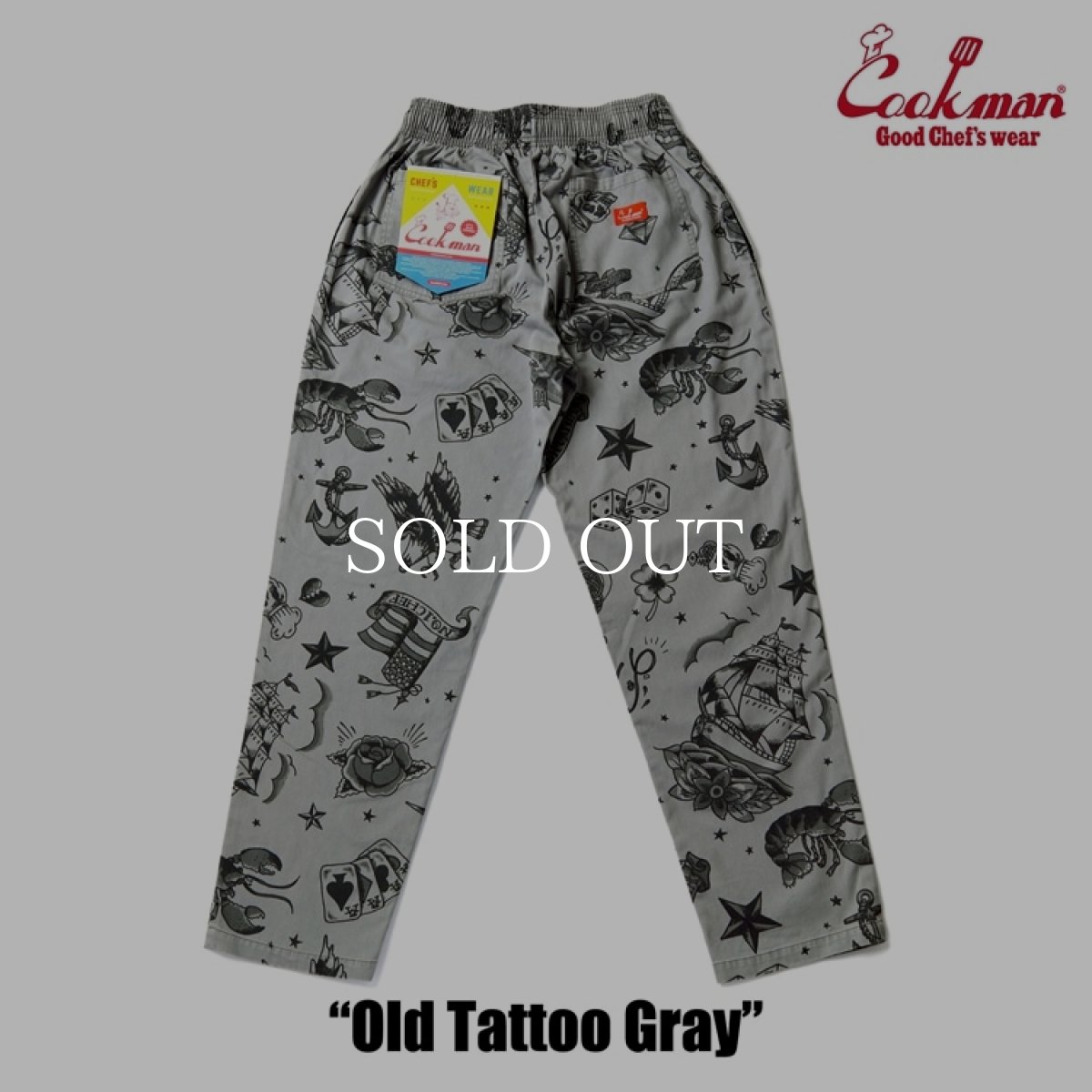 画像3: COOKMAN  シェフパンツ Chef Pants Old Tattoo Gray (3)