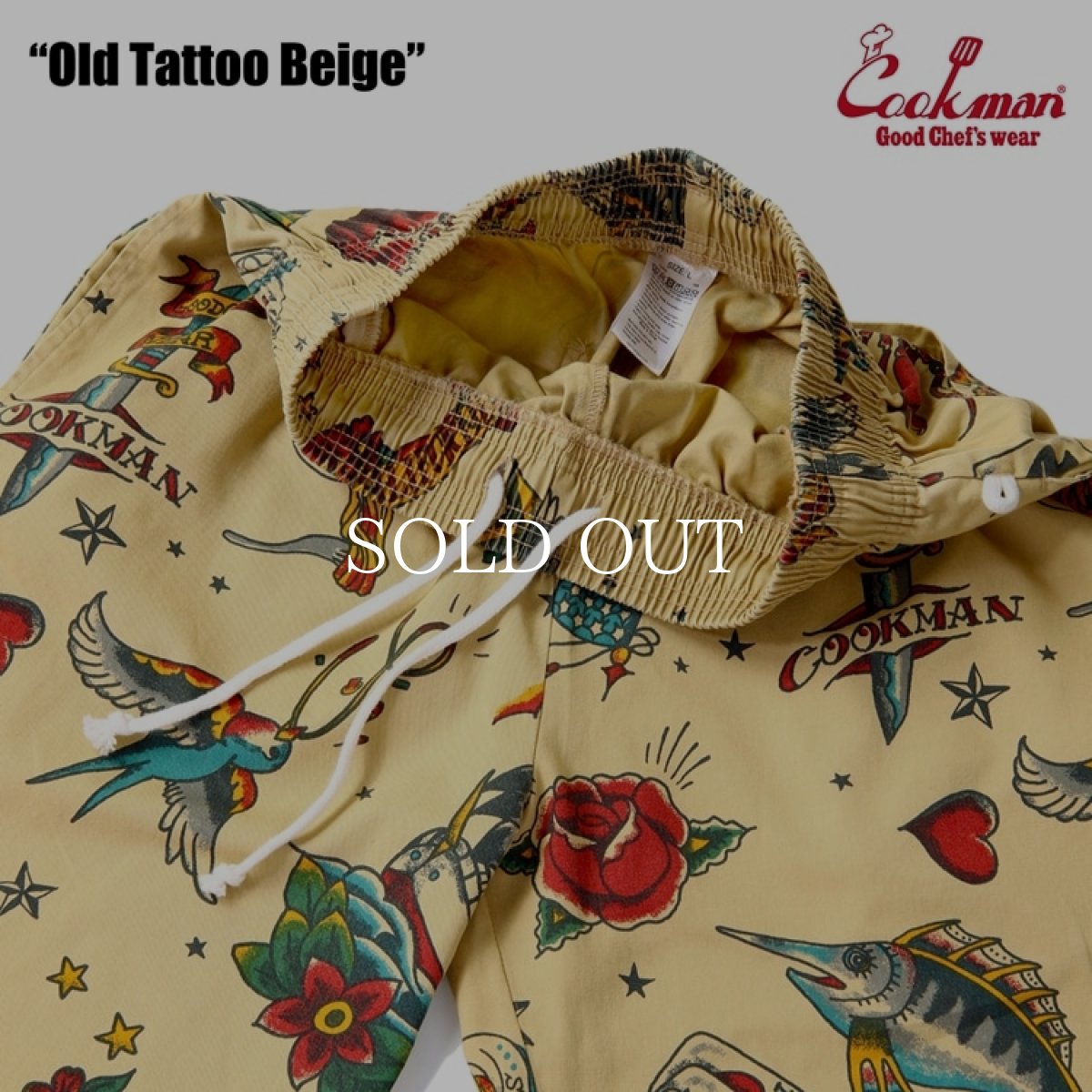 画像4: COOKMAN  シェフパンツ Chef Pants Old Tattoo Beige (4)