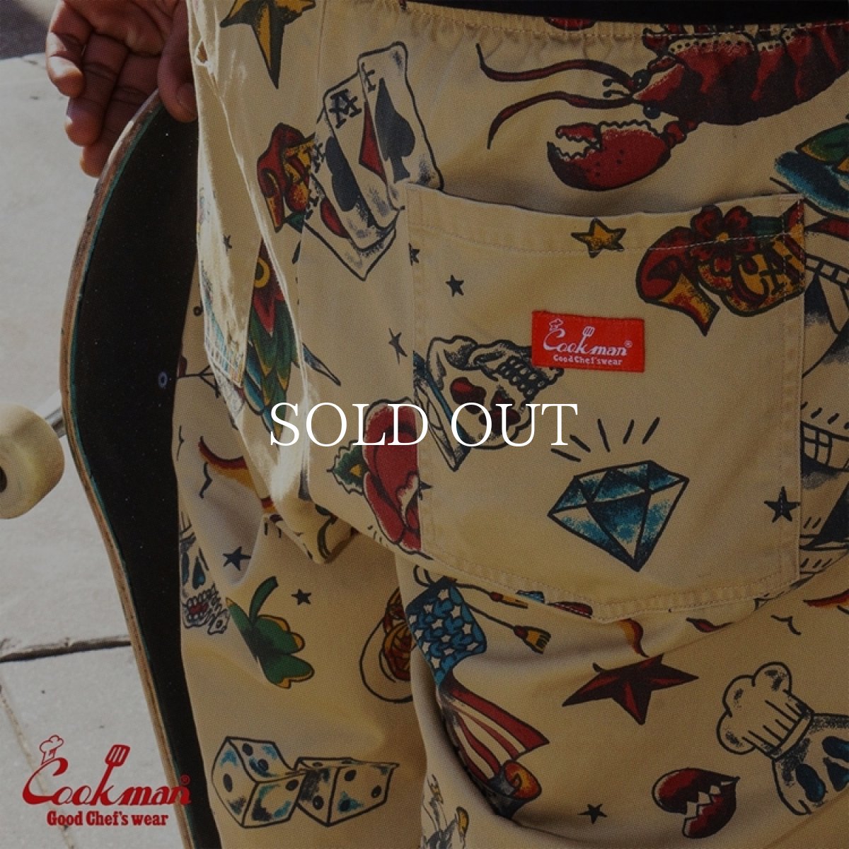 画像19: COOKMAN  シェフパンツ Chef Pants Old Tattoo Beige (19)