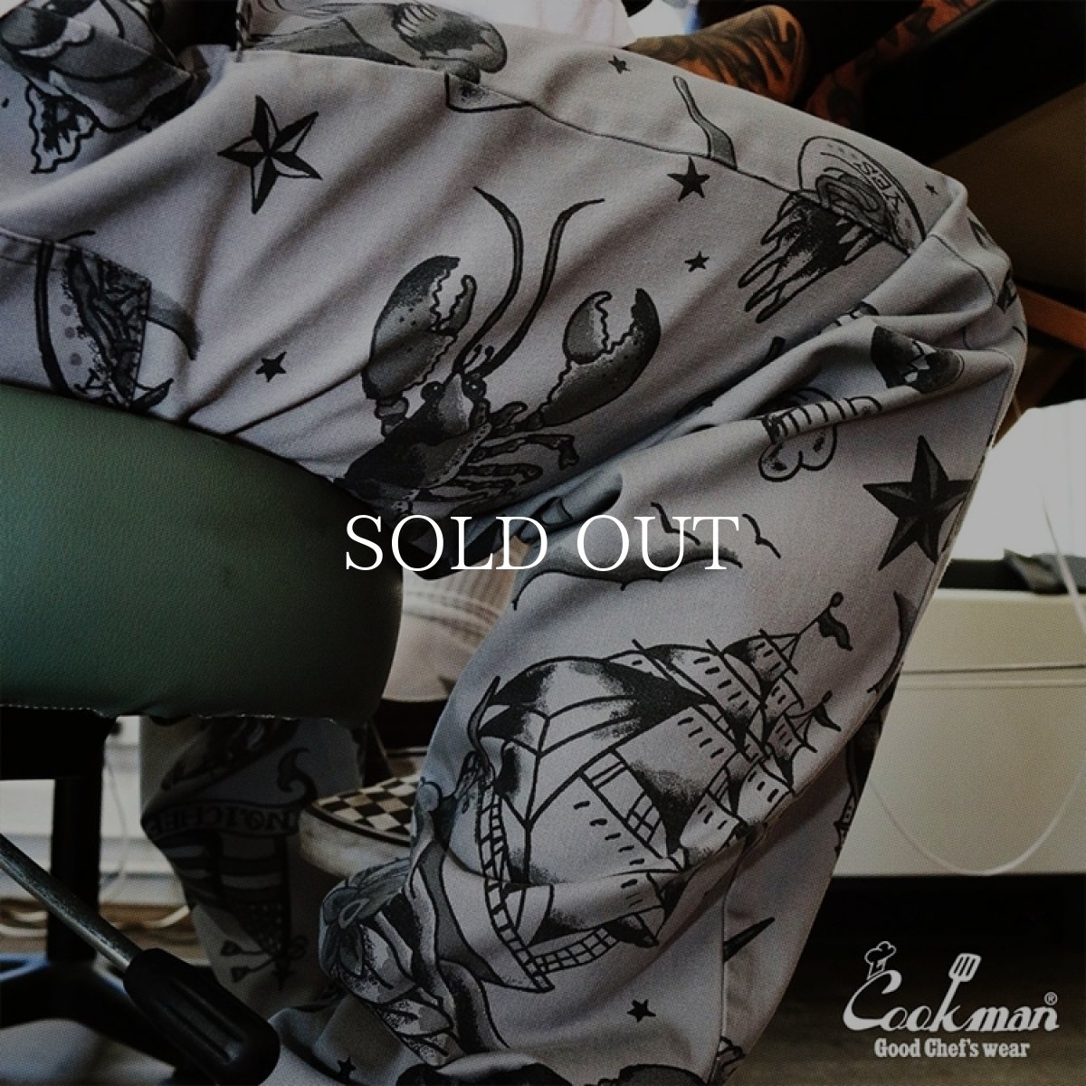 画像17: COOKMAN  シェフパンツ Chef Pants Old Tattoo Gray (17)